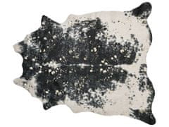 Beliani Koberec z umělé hovězí kůže se skvrnami 130 x 170 cm černý / bílý BOGONG