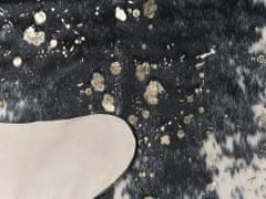 Beliani Koberec z umělé hovězí kůže se skvrnami 130 x 170 cm černý / bílý BOGONG