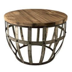 Clayre & Eef Odkládací stolek dřevo a kov 64051