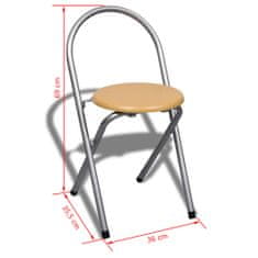 Vidaxl Skládací snídaňový set: barový stolek a 2 židle