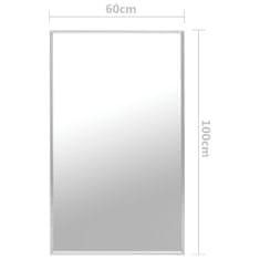 Vidaxl Zrcadlo stříbrné 100 x 60 cm