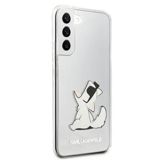 Karl Lagerfeld KLHCS22MCFNRC hard silikonové pouzdro Samsung Galaxy S22 PLUS 5G transparent Choupette Eat