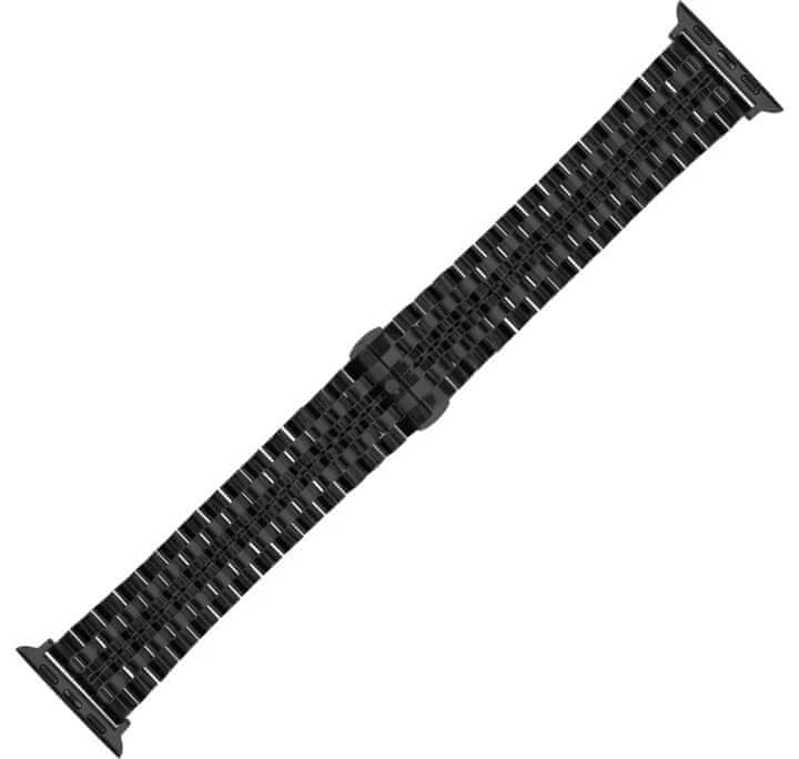 Levně Coteetci Ocelový pásek Excellence pro Apple Watch 42/44/45mm, černý