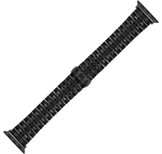 Coteetci Ocelový pásek Excellence pro Apple Watch 42/44/45mm, černý