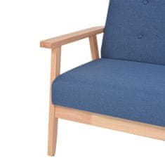 Greatstore 2místná sedačka textil modrá