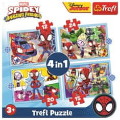 Trefl Puzzle Spidey a jeho úžasní přátelé 4v1 (12,15,20,24 dílků)