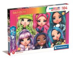 Clementoni Brilliant puzzle Rainbow High: Duhové kamarádky 104 dílků