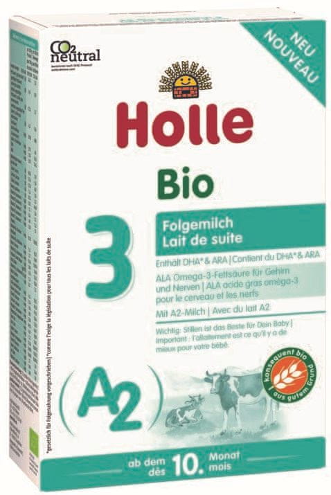 Holle Bio A2 pokračovací mléko 3. od 10 měsíce věku 400g x 3ks