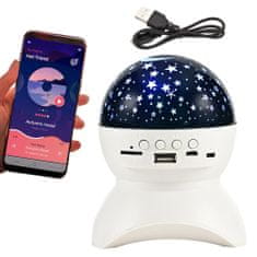Noční LED projektor hvězd s USB, černá E-243-CN
