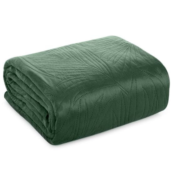 KZ Dekorativní přehoz na postel LUIZ-4 200x220 tmavě zelený