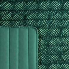 Eurofirany Dekorativní přehoz na postel LUNA 220x240 tmavě zelený