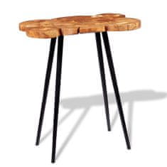 shumee Barový stůl ze špalku masivního akáciového dřeva 90x60x110cm