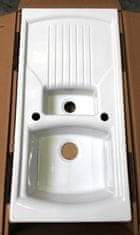 Deante Keramický dřez s vaničkou a odkapem Lusitano 1000.10 Barva: bílá keramika