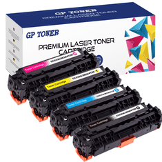 GP TONER 4x Kompatiblní toner pro HP CC530 CC531 CC532 CC533 Color LaserJet CP2025 CM2320FXI CM2320N sada