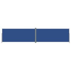 Greatstore Zatahovací boční markýza modrá 220 x 1 000 cm