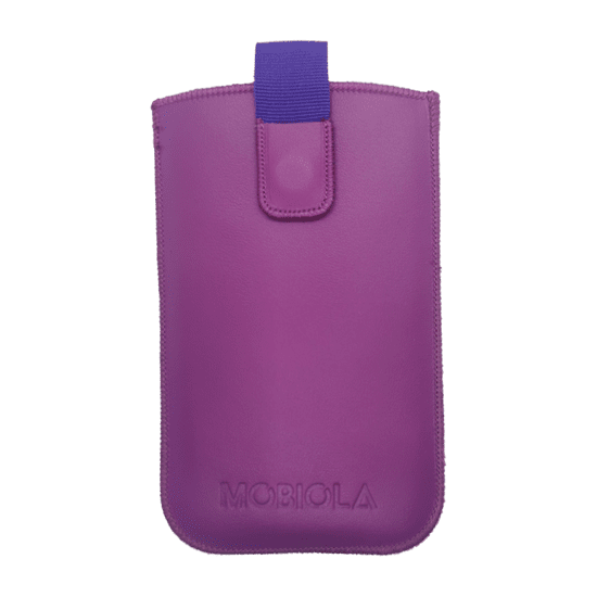 Mobiola Vysouvací pouzdro pro tlačítkový telefon Mobiola MB700, vyrobeno na Slovensku, kožené, fialové