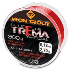 Iron Trout vlasec Fluo line Trema special 300 m 0,18 mm, fluo červená