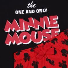 Disney Dámské černo-červené pyžamo s volánkem a krátkým rukávem Minnie Mouse DISNEY, S