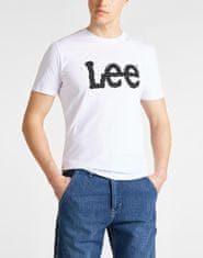 Lee Pánské triko LEE L65QAI12 WOBBLY LOGO TEE WHITE Velikost: XL