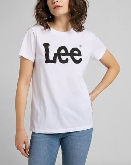 Lee Dámské triko LEE L42UER12 LOGO TEE WHITE Velikost: XS