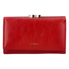 Patrizia Pepe Příjemná dámská kožená peněženka v luxusním provedení Belasi, červená hladká