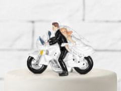 Paris Dekorace Svatební figurky ženich a nevěsta na motorce, D-PF33