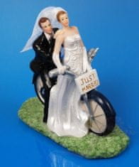 Paris Dekorace Svatební figurky ženich a nevěsta na motorce, D-PF24