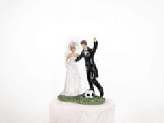 Paris Dekorace Svatební figurky ženich a nevěsta - fotbal