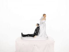 Paris Dekorace Svatební figurky ženich a nevěsta s deštníkem