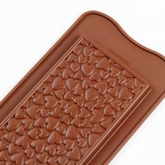 Silikomart Silikonová forma na čokoládu SCG38 Love Choco Bar | srdíčka