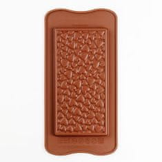 Silikomart Silikonová forma na čokoládu SCG38 Love Choco Bar | srdíčka