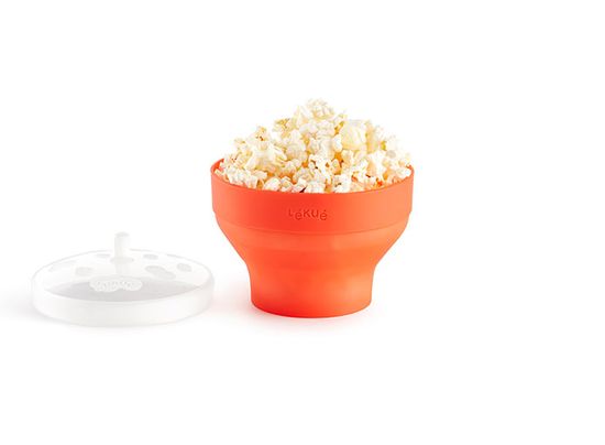 Lékué Silikonová nádoba na přípravu Popcornu v mikrovlnce Pop Corn Mini 1ks | červená