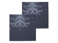 Södahl Vánoční bavlněné ubrousky 45x45 Winterland blue (2 ks) | Modrý