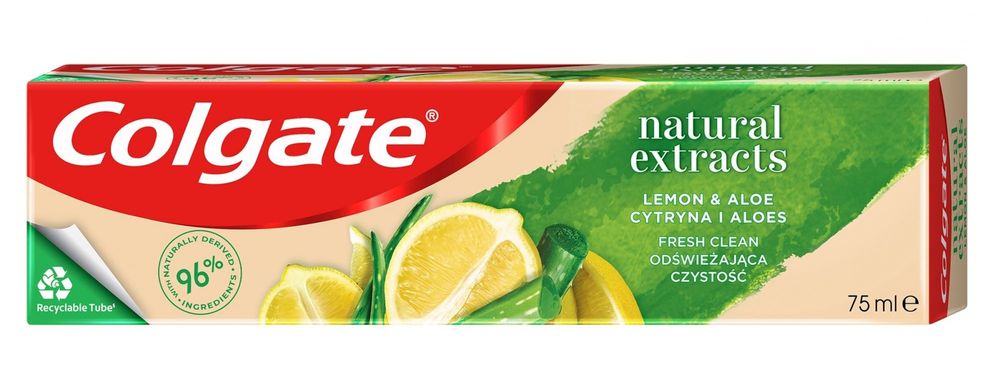 Levně Colgate Naturals Lemon & Aloe zubní pasta 75 ml