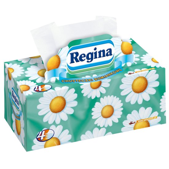 Regina Regina Papírové kapesníky BOX, 4 vrstvy 96 ks