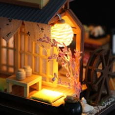 HABARRI Miniatura domečku DIY LED, kreativní sada, Japonský domeček