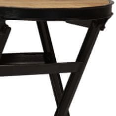 Greatstore Psací stůl se skládací stoličkou masivní mangovník 115x50x76 cm