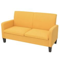 Greatstore 2místná sedačka 135 x 65 x 76 cm žlutá