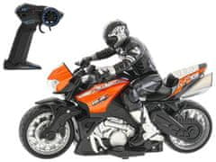 INTEREST R/C motorka s jezdcem 26cm 1:10 plná funkce na baterie se světlem 2.4G.
