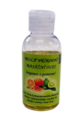 Be2la přírodní masážní olej (90 ml) - bergamot a pomeranč