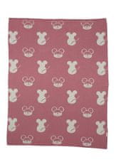 Sterntaler GOTS deka pletená, BIO bavlna, oboustranná, myšky, růžovo šedá 80 x 100 cm 9272181