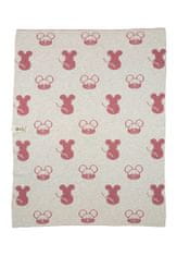 Sterntaler GOTS deka pletená, BIO bavlna, oboustranná, myšky, růžovo šedá 80 x 100 cm 9272181