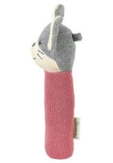Sterntaler GOTS hračka myška nechrastící do ruky pletená 15 cm růžová 3302181