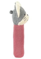 Sterntaler GOTS hračka myška nechrastící do ruky pletená 15 cm růžová 3302181