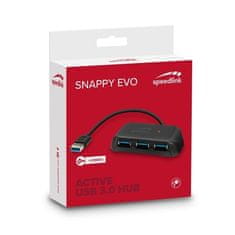 USB Hub Snappy Evo USB 3.0 / 4 x USB 3.0, aktivní - černý