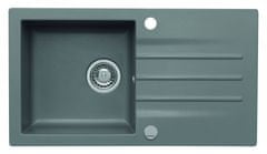 Granitový dřez s odkapem Mojito 780.0E Barvy: černá, bílá, kávová a šedá - Moonlight grey