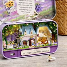 HABARRI Miniaturní domek pro kutily s LED osvětlením Zámek pro princezny