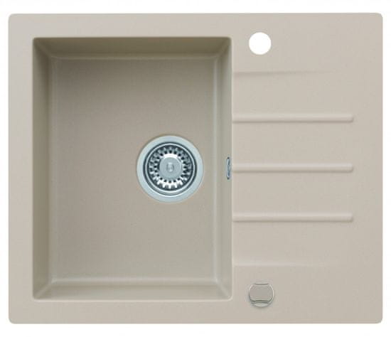 Axis Granitový dřez s krátkým odkapem Mojito 600.5E Barvy: bílá, černá, kávová, šedá