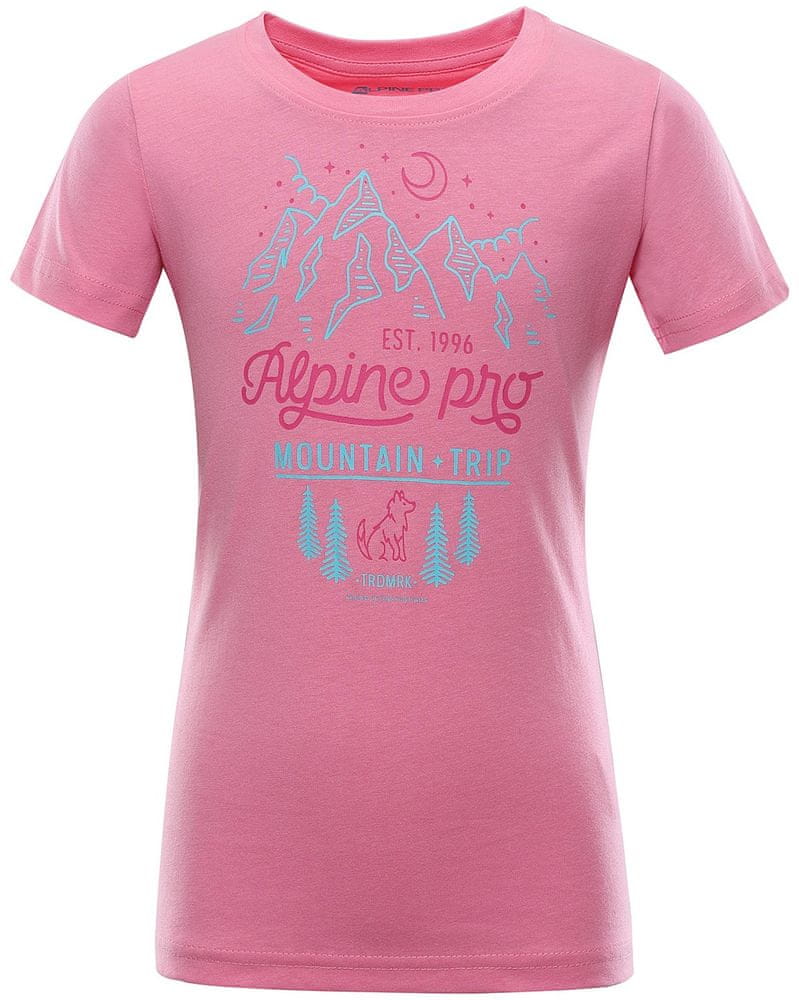 ALPINE PRO dívčí tričko Dayo 4 116 - 122 růžová