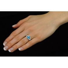 Silvego Stříbrný prsten s pravým Topazem, obvod 53 mm